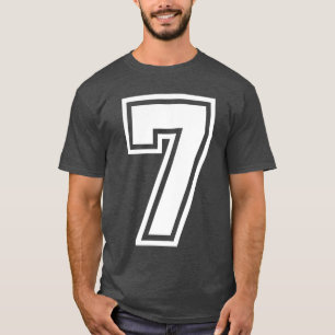 Camiseta deportiva número 7 siete número favorito