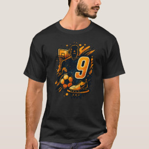 Camiseta deportiva número 9 - Fútbol y baloncesto