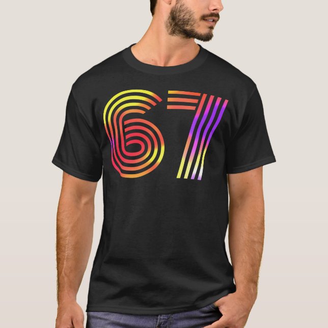 Camiseta deportiva Six Seven Meme 67 para (Anverso)