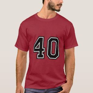 Camiseta deportiva universitaria número 40   Cumpl