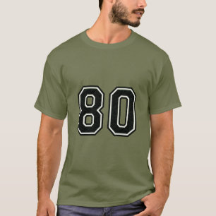Camiseta deportiva universitaria número 80 80 cu