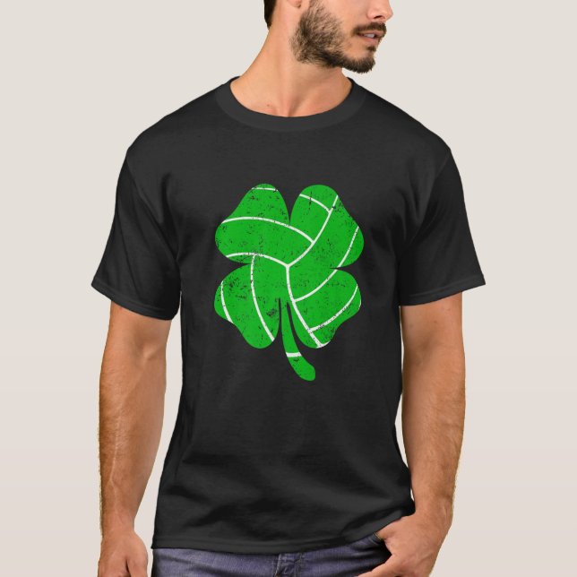 Camiseta Deportivo retro irlandés de voleibol de chamrock - (Anverso)