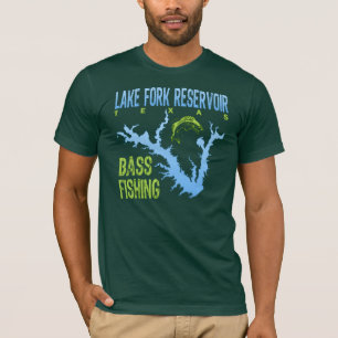 Camiseta Depósito de la bifurcación del lago, pesca de la