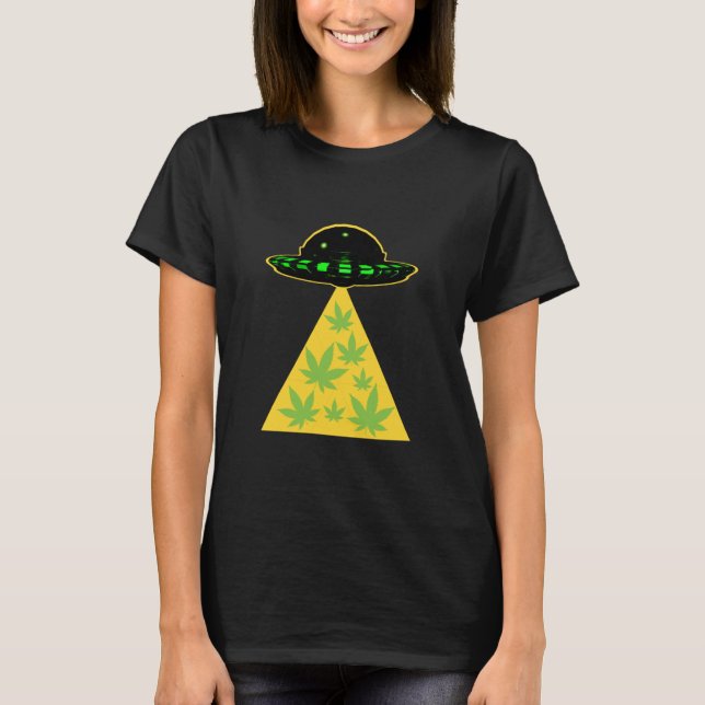 Camiseta Depósito de Oveja de Alga Alien Abducción Oveja (Anverso)