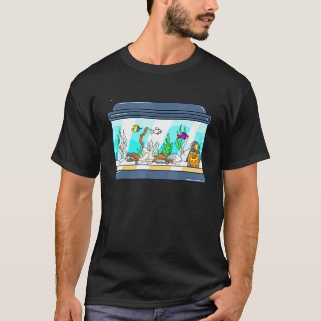 Camiseta Depósito de pescado Inspirado Acuario Relacionado  (Anverso)