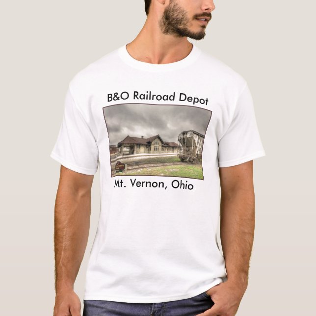 Camiseta Depósito del ferrocarril de B&O - Mt Vernon oh, (Anverso)