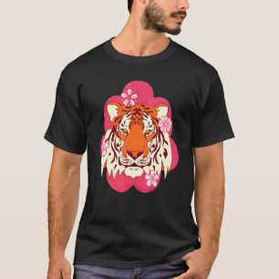 Camiseta Depredador de gato salvaje Sakura florece cerezo a