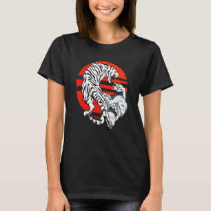 Camiseta Depredador de ola japonesa de tigres salvaje J