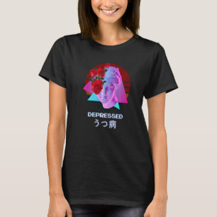Camiseta Depresión de la onda del vaporo - Japonés