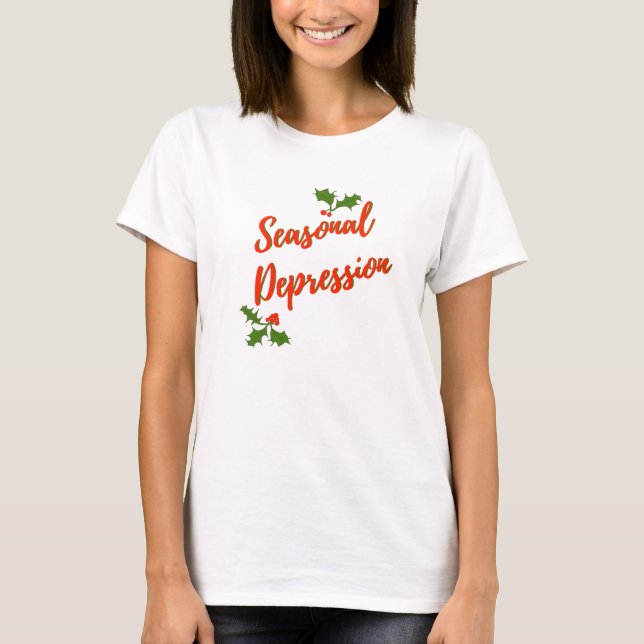 Camiseta Depresión estacional (saludos de temporada) (Anverso)