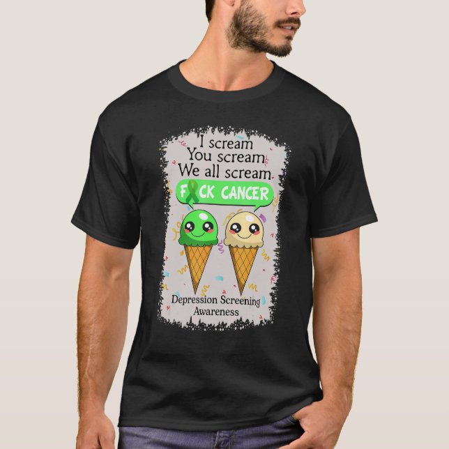 Camiseta Depression Screening Awareness Cute Ice Creams  Sa (Anverso)