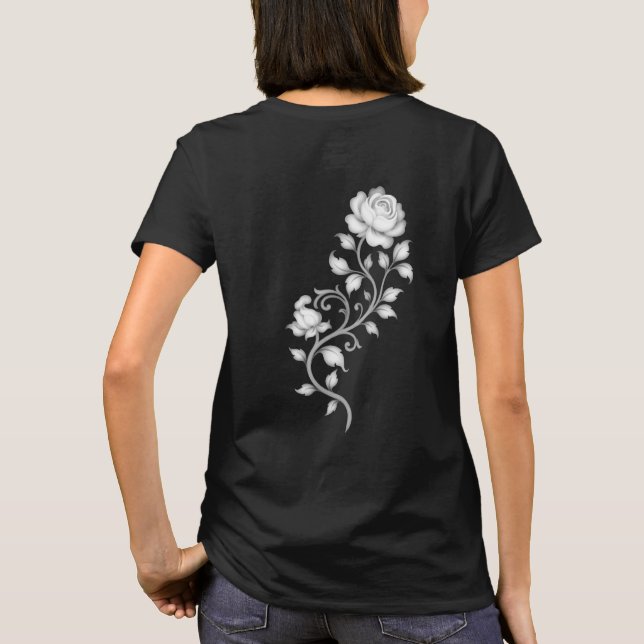 Camiseta Depthmap rose design on T-Shirt back (Reverso)