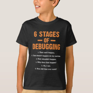 Camiseta Depuración de Codificación de Bug Coding Computer