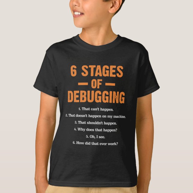 Camiseta Depuración de Codificación de Bug Coding Computer  (Anverso)