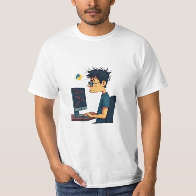 Camiseta Depuración de Python - Diseño divertido de codific (Anverso)