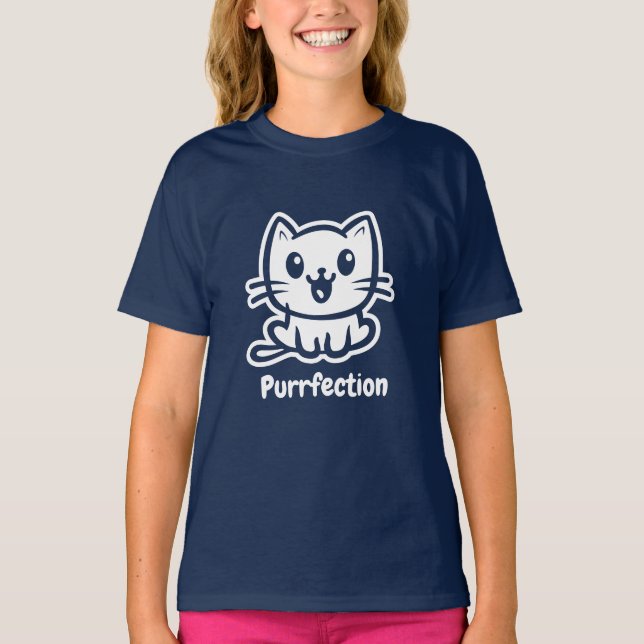 Camiseta Depuración, Gato De Anime Muy Cuto (Anverso)