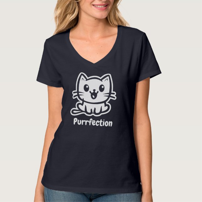 Camiseta Depuración, Gato De Anime Muy Cuto (Anverso)