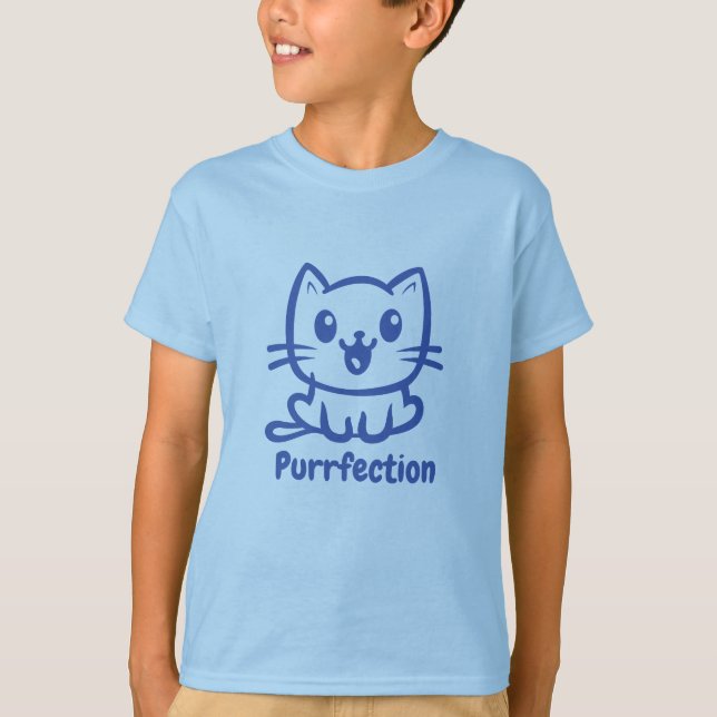 Camiseta Depuración, Gato De Anime Muy Cuto (Anverso)