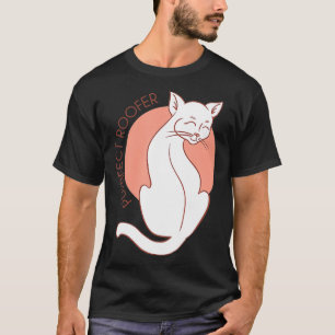 Camiseta Depurado de pelo de gato blanco del techo de la ca