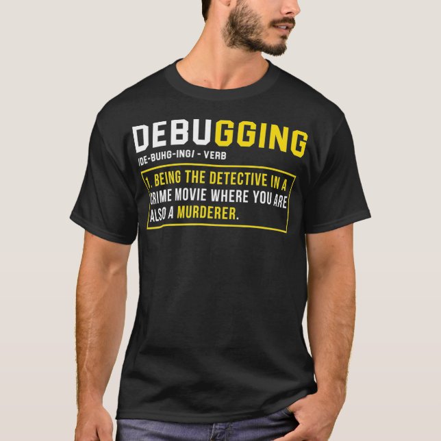 Camiseta Depurar Definición Funny Coding Programación Gi (Anverso)