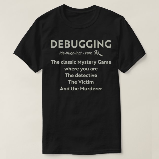 Camiseta Depurar El Clásico Juego Del Misterio Donde No Est (Diseño del anverso)