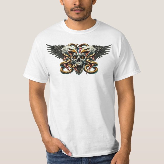 Camiseta Der Adler und Schlangen Gott der Finsternis (Anverso)