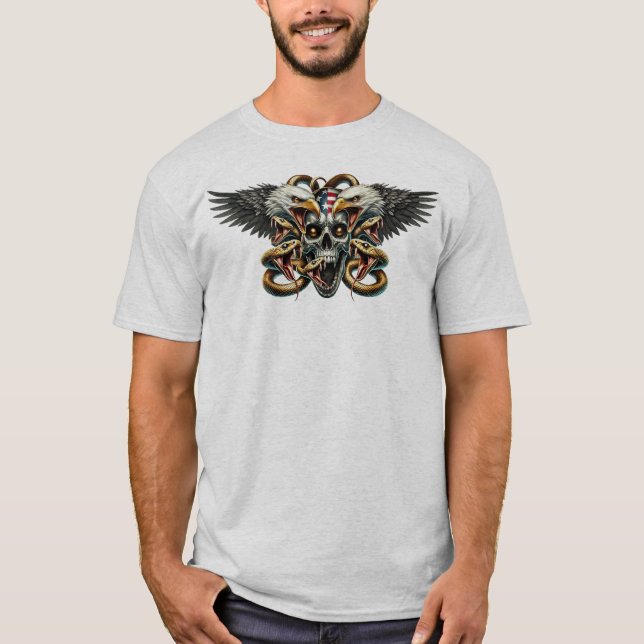 Camiseta Der Adler und Schlangen Gott der Finsternis (Anverso)