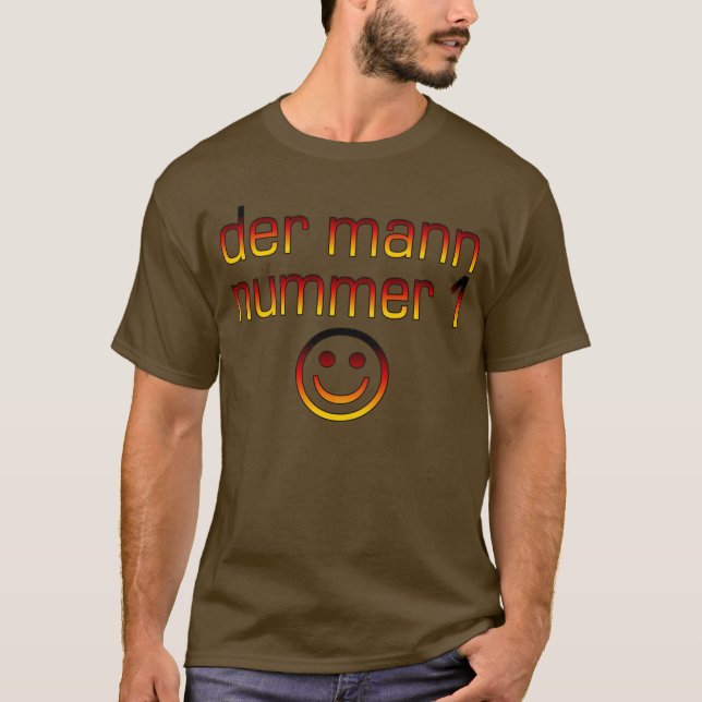 Camiseta Der Mann Nummer 1 - Número 1 Esposo en alemán (Anverso)