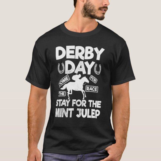 Camiseta Derby Day Y Mint Julep Kentucky Horse Carreras (Anverso)