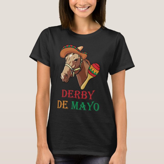 Camiseta Derby Mayo Kentucky Horse Race Sombrero México (Anverso)