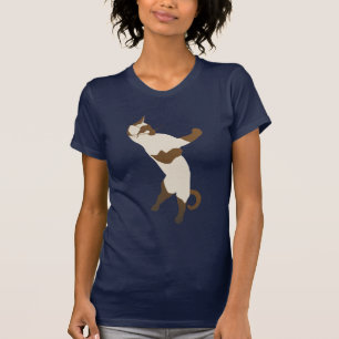 Camiseta derecha del gato siamés