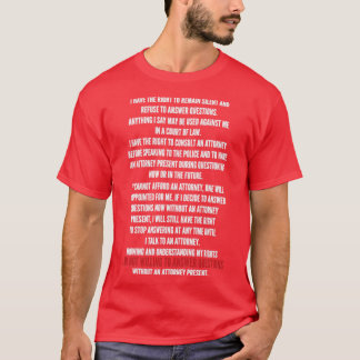 Camiseta Derecho a permanecer callado Miranda advertencia P