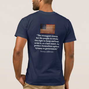 Camiseta Derecho a poseer armas - cita de Thomas Jefferson