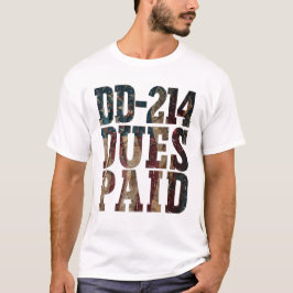 Camiseta Derechos DD-214 Pagados DD-214 Veterano Militar de