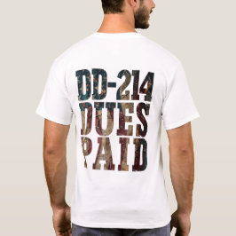Camiseta Derechos DD-214 Pagados DD-214 Veterano Militar de