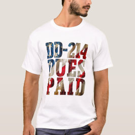 Camiseta Derechos DD-214 Pagados DD-214 Veterano Militar de