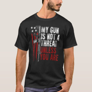 Camiseta Derechos De Armas De Bandera De Eeuu Mi Pistola No