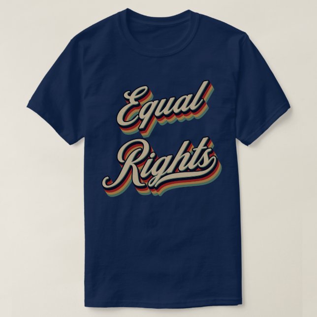 Camiseta Derechos de igualdad retro vintage (Diseño del anverso)
