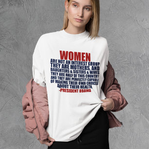 Camiseta Derechos de la Mujer Cita de Obama Feminista