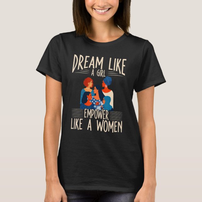 Camiseta Derechos de la mujer Empoderamiento femenino Rainb (Anverso)