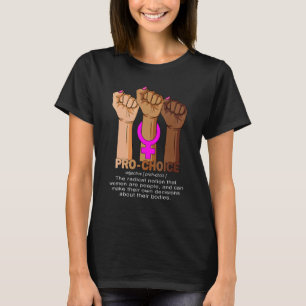 Camiseta Derechos de la mujer feminista en definición de de