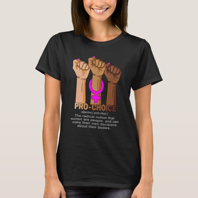 Camiseta Derechos de la mujer feminista en definición de de (Anverso)