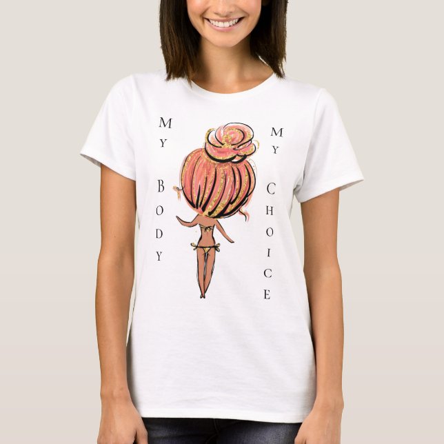 Camiseta Derechos de la mujer mi cuerpo elegido (Anverso)