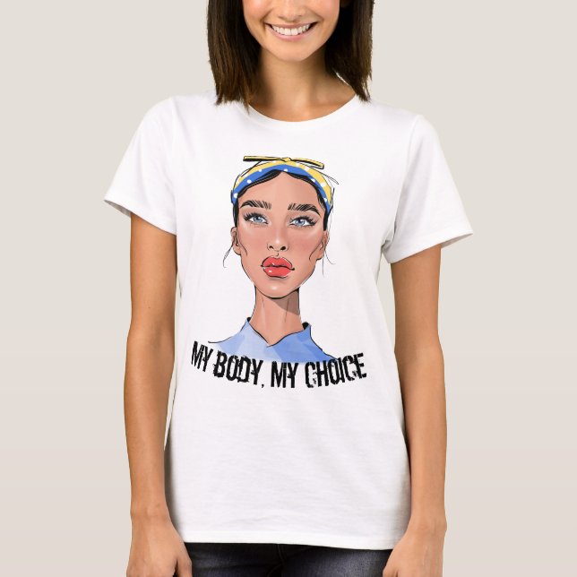 Camiseta Derechos de la mujer mi cuerpo elegido (Anverso)