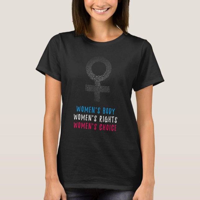 Camiseta Derechos de la Mujer Pro Elección de ropa Aborto (Anverso)