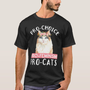 Camiseta Derechos de las mujeres en el feminismo del gato p