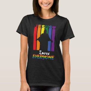 Camiseta Derechos de los gays LGBT Jesús ama a todos Gráfic