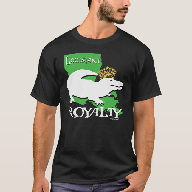 Camiseta Derechos de Luisiana (cocodrilo blanco) (Anverso)