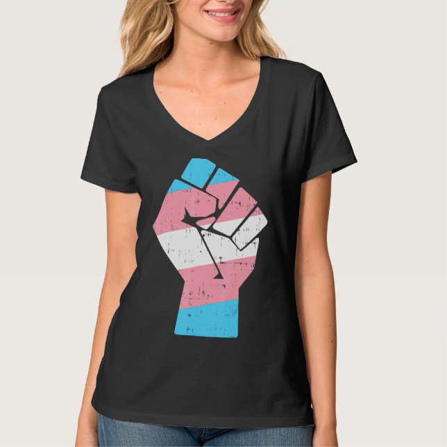 Camiseta Derechos de orgullo de Guay transexual (Anverso)