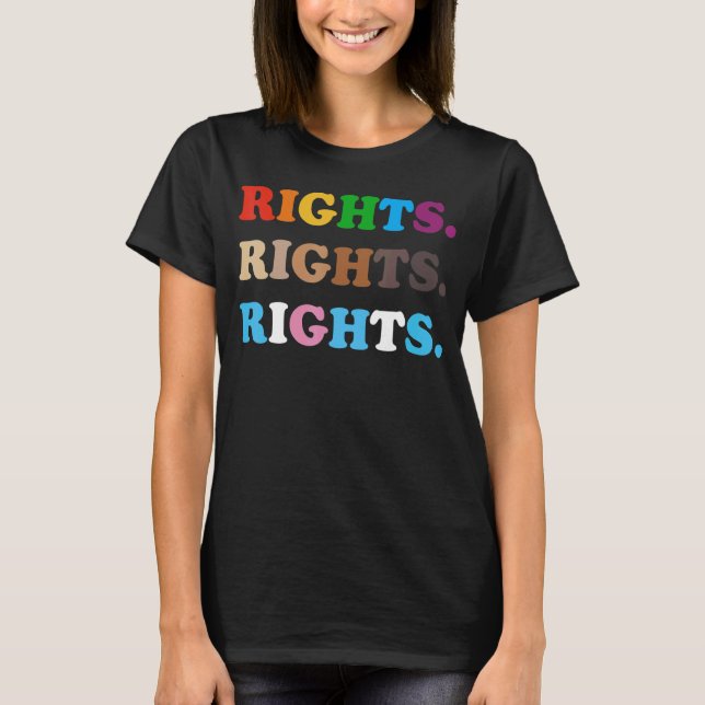 Camiseta Derechos del Orgullo Blm Derechos Lgbt Lesbianas R (Anverso)